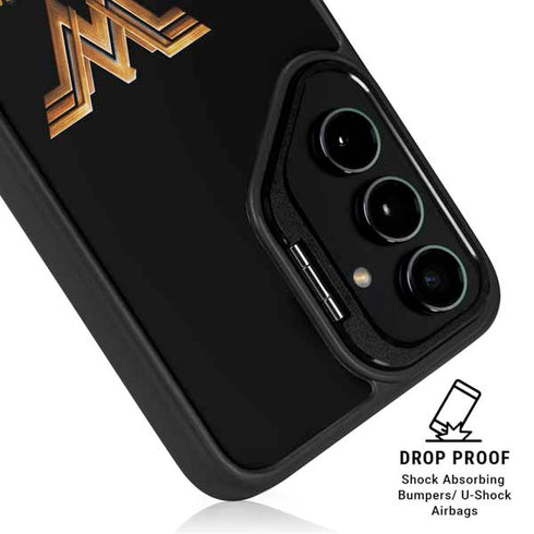 DC Comics Wonder Woman Gold Emblem Galaxy S25 Kickstand Case