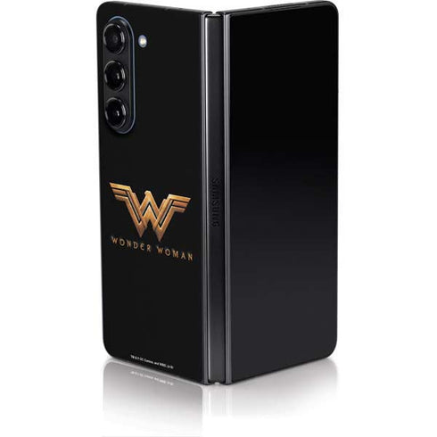 DC Comics Wonder Woman Gold Emblem Galaxy Z Fold5 5G Skin