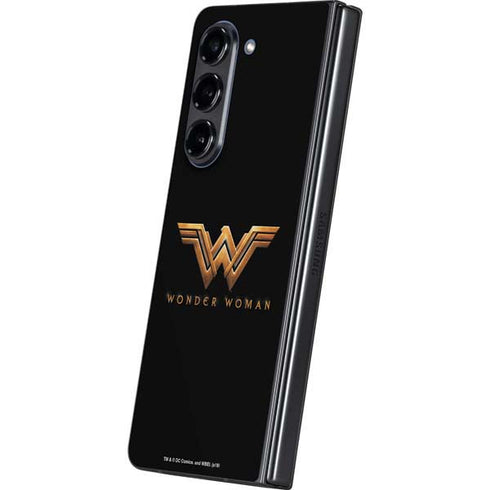 DC Comics Wonder Woman Gold Emblem Galaxy Z Fold5 5G Skin