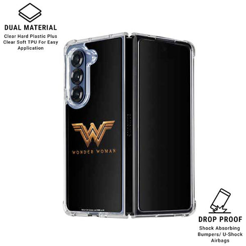 DC Comics Wonder Woman Gold Emblem Galaxy Z Fold6 Clear Case