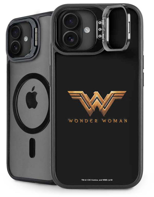 DC Comics Wonder Woman Gold Emblem iPhone 16 Plus Kickstand Case