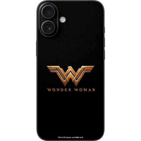 DC Comics Wonder Woman Gold Emblem iPhone 16 Plus Skin