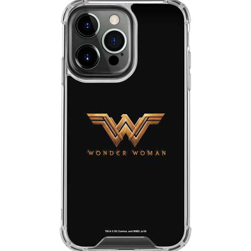 DC Comics Wonder Woman Gold Emblem iPhone 16 Pro Max Clear Case