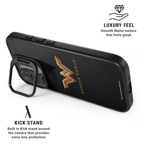DC Comics Wonder Woman Gold Emblem iPhone 17 Kickstand Case