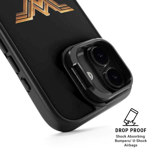 DC Comics Wonder Woman Gold Emblem iPhone 17 Kickstand Case