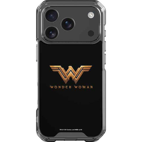 DC Comics Wonder Woman Gold Emblem iPhone 17 Pro Clear Case