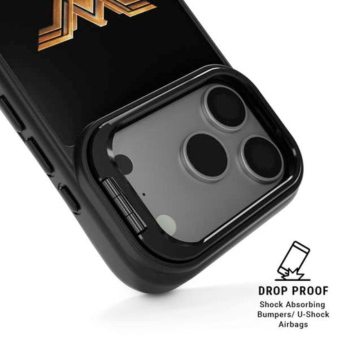 DC Comics Wonder Woman Gold Emblem iPhone 17 Pro Kickstand Case