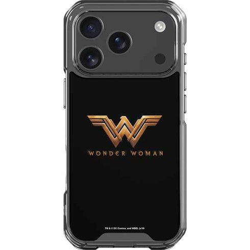 DC Comics Wonder Woman Gold Emblem iPhone 18 Pro Clear Case