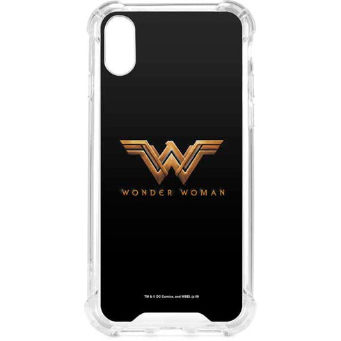 DC Comics Wonder Woman Gold Emblem iPhone XS Clear Case