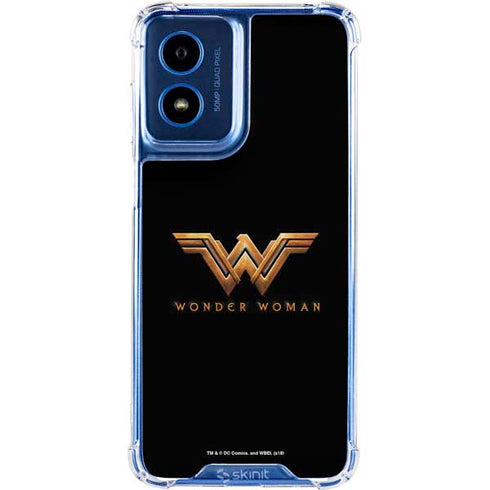 DC Comics Wonder Woman Gold Emblem Moto G Play 4G (2024) Clear Case