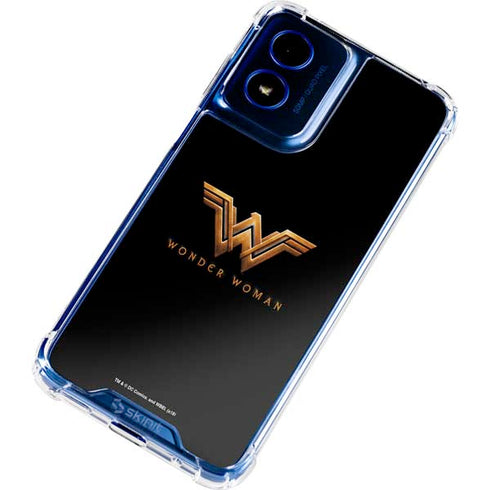 DC Comics Wonder Woman Gold Emblem Moto G Play 4G (2024) Clear Case