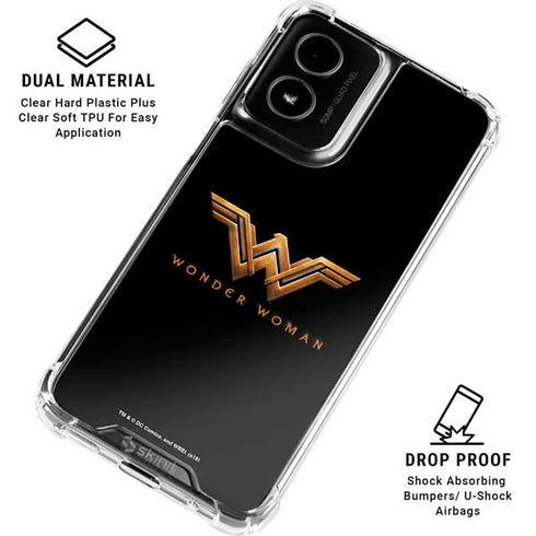 DC Comics Wonder Woman Gold Emblem Moto G Power 5G (2024) Clear Case
