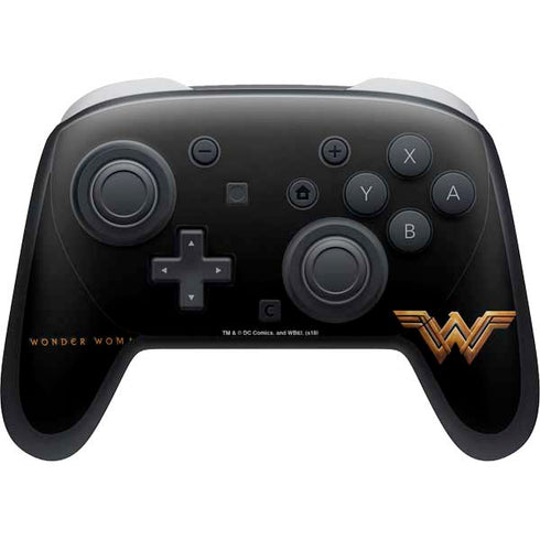 DC Comics Wonder Woman Gold Emblem Nintendo Switch 2 (2025) Pro Controller Skin