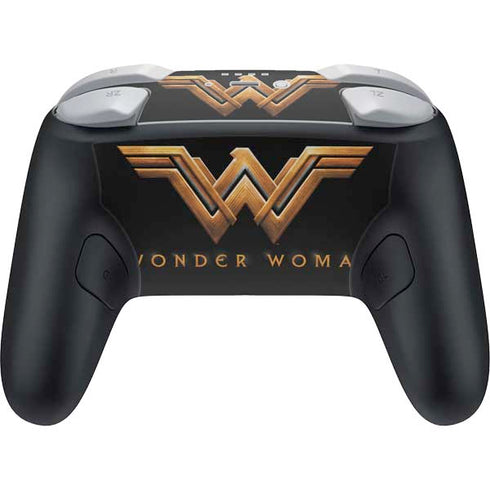 DC Comics Wonder Woman Gold Emblem Nintendo Switch 2 (2025) Pro Controller Skin