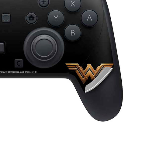 DC Comics Wonder Woman Gold Emblem Nintendo Switch 2 (2025) Pro Controller Skin