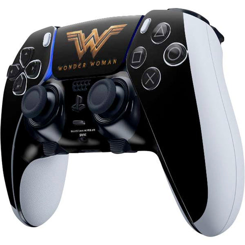 DC Comics Wonder Woman Gold Emblem PS5 DualSense Edge Pro Controller Skin