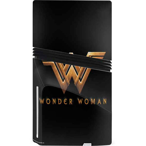 DC Comics Wonder Woman Gold Emblem PS5 Pro Disk Bundle Skin