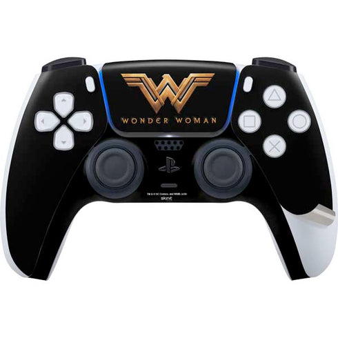 DC Comics Wonder Woman Gold Emblem PS5 Pro Disk Bundle Skin