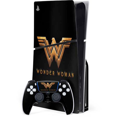 DC Comics Wonder Woman Gold Emblem PlayStation PS5 Skins