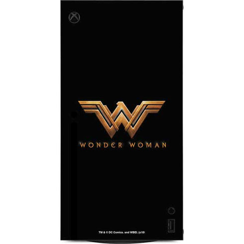 DC Comics Wonder Woman Gold Emblem XBox Series X Digital Edition Console Skin