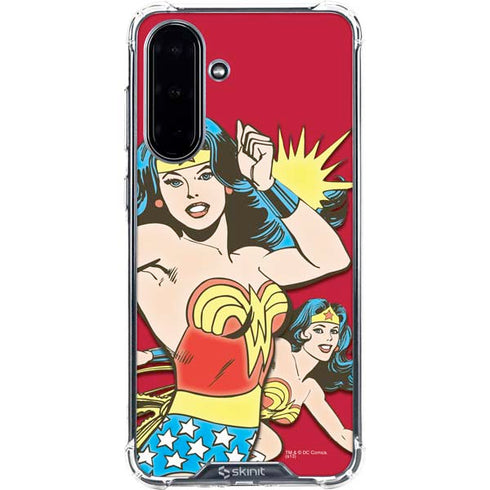 DC Comics Wonder Woman Vintage Action pose Galaxy A36 5G Clear Case