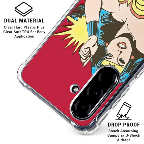 DC Comics Wonder Woman Vintage Action pose Galaxy A36 5G Clear Case