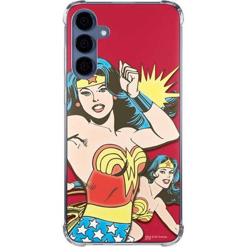 DC Comics Wonder Woman Vintage Action pose Galaxy A55 5G Clear Case