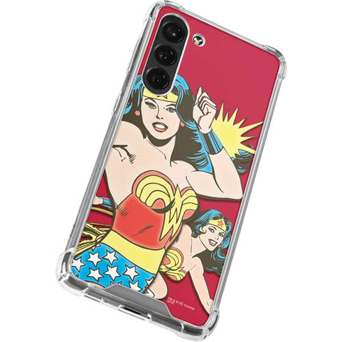 DC Comics Wonder Woman Vintage Action pose Galaxy S24 FE Clear Case