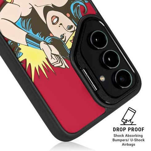 DC Comics Wonder Woman Vintage Action pose Galaxy S25 Kickstand Case