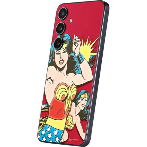 DC Comics Wonder Woman Vintage Action pose Galaxy S25 Plus Skin