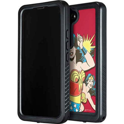 DC Comics Wonder Woman Vintage Action pose Galaxy S24 Plus Waterproof Case