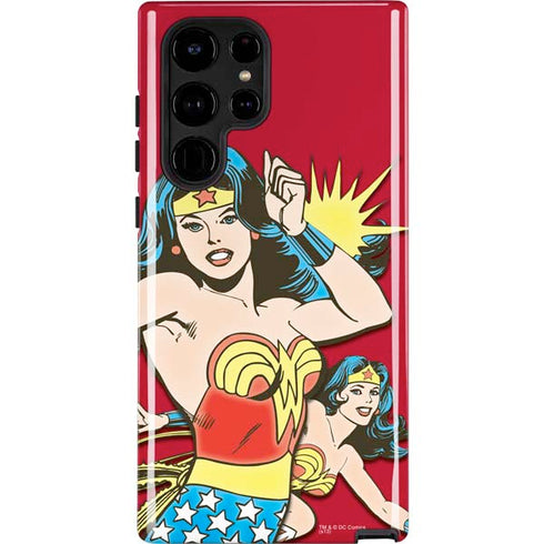DC Comics Wonder Woman Vintage Action pose Galaxy Cases