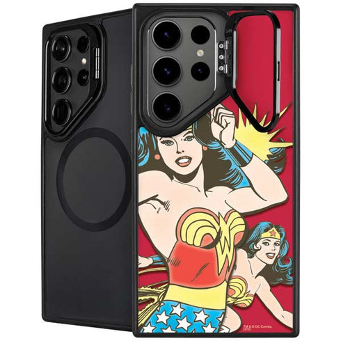 DC Comics Wonder Woman Vintage Action pose Galaxy S25 Ultra Kickstand Case