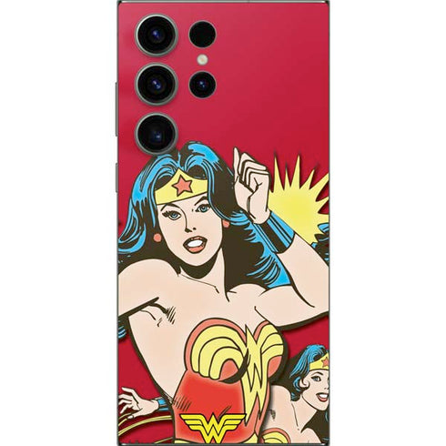 DC Comics Wonder Woman Vintage Action pose Galaxy S24 Ultra Skin