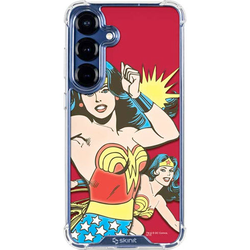 DC Comics Wonder Woman Vintage Action pose Galaxy S25 Clear Case