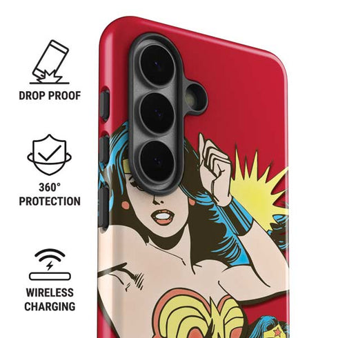 DC Comics Wonder Woman Vintage Action pose Galaxy S26 Impact Case