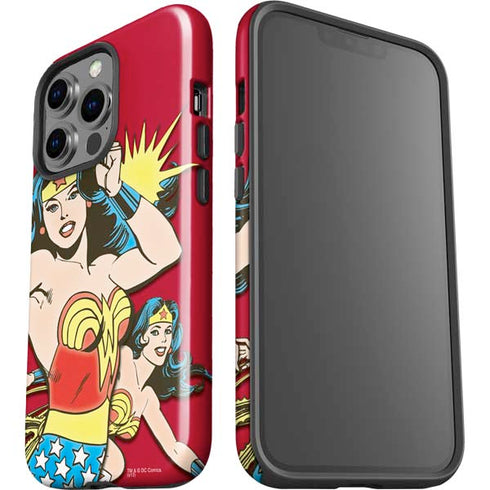 DC Comics Wonder Woman Vintage Action pose iPhone 15 Pro Impact Case