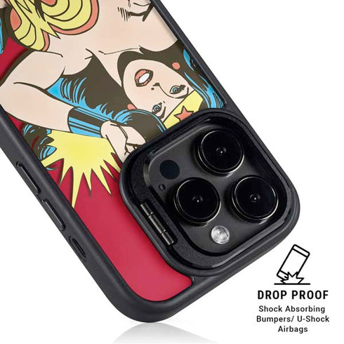 DC Comics Wonder Woman Vintage Action pose iPhone 15 Pro Max Kickstand Case