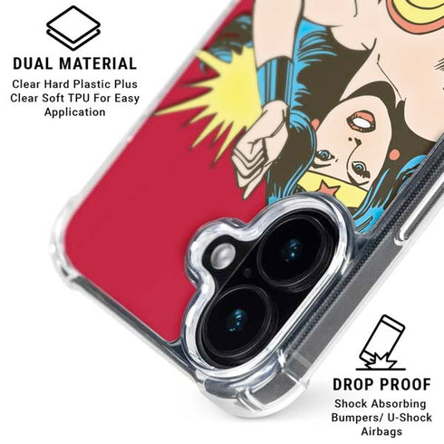DC Comics Wonder Woman Vintage Action pose iPhone 16 MagSafe Case