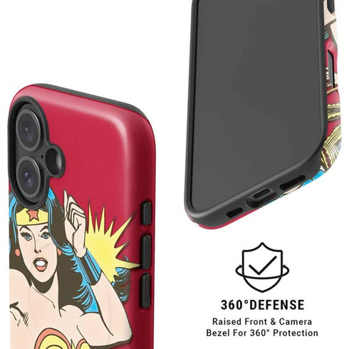 DC Comics Wonder Woman Vintage Action pose iPhone 16 Plus Magsafe Impact Case