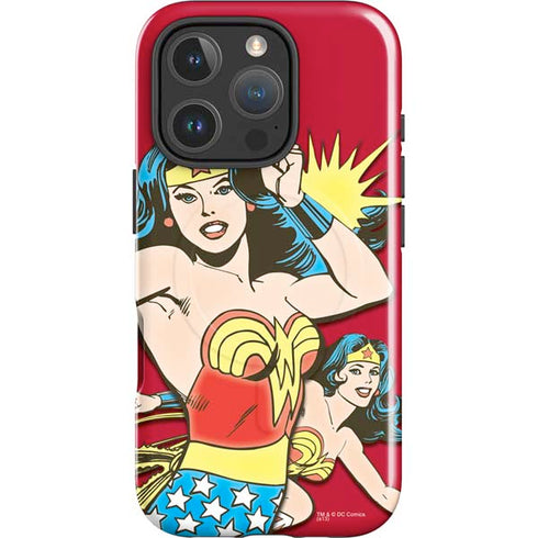 DC Comics Wonder Woman Vintage Action pose iPhone 16 Pro Magsafe Impact Case