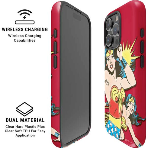 DC Comics Wonder Woman Vintage Action pose iPhone 16 Pro Magsafe Impact Case