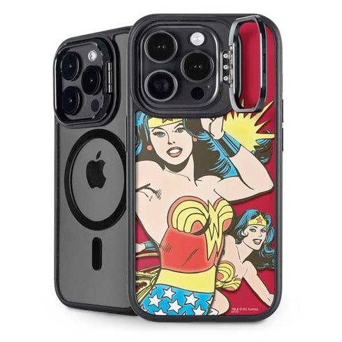 DC Comics Wonder Woman Vintage Action pose iPhone 16 Pro Max Kickstand Case