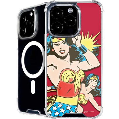 DC Comics Wonder Woman Vintage Action pose iPhone 16 Pro Max MagSafe Case