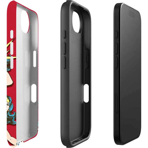 DC Comics Wonder Woman Vintage Action pose iPhone 16e Impact Case