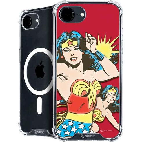 DC Comics Wonder Woman Vintage Action pose iPhone 16e MagSafe Case