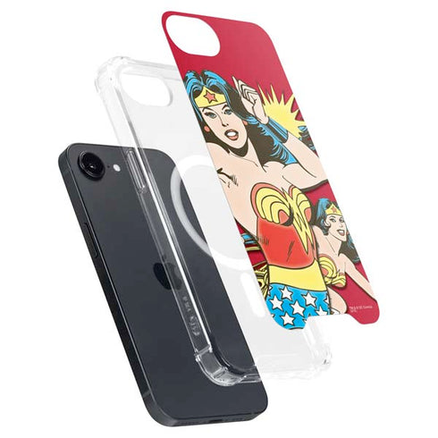 DC Comics Wonder Woman Vintage Action pose iPhone 16e MagSafe Case