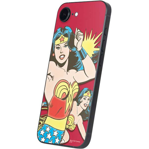 DC Comics Wonder Woman Vintage Action pose iPhone 16e Skin