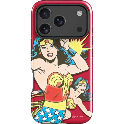 DC Comics Wonder Woman Vintage Action pose iPhone 18 Pro Impact Case