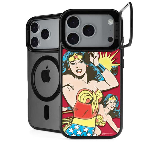 DC Comics Wonder Woman Vintage Action pose iPhone 18 Pro Kickstand Case